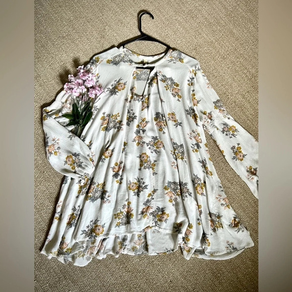 Free People Gardenia Print Retro Swing Tunic Dress - Small - Picture 1 of 7